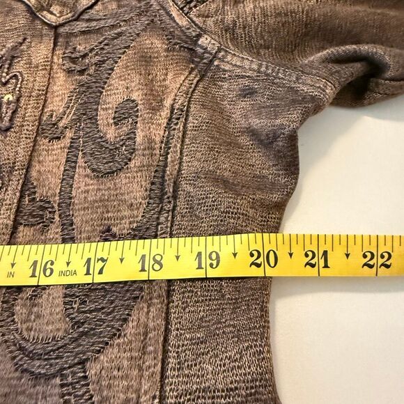 Flashback Jacket Copper Embroidered Sequined Crochet Trim Size XL Western, Goth - Picture 10 of 16
